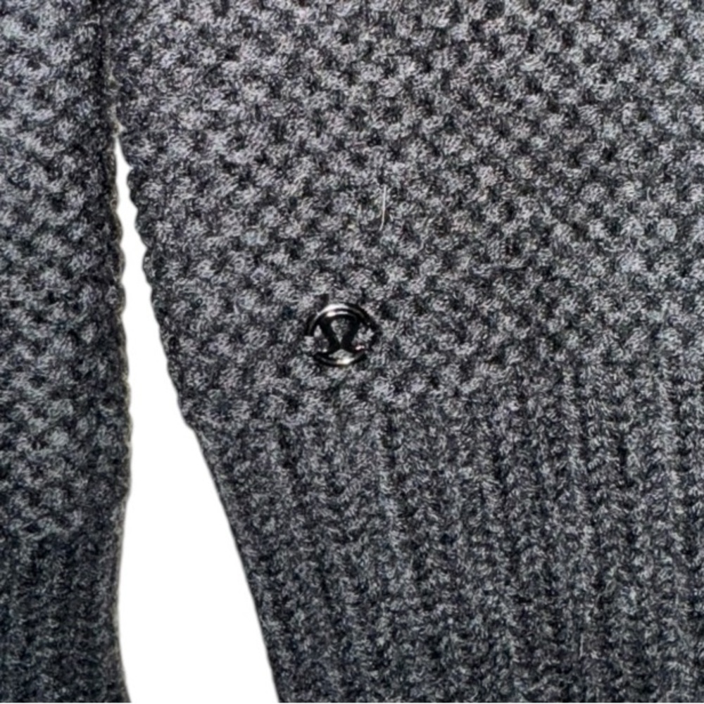 LULULEMON Karma Kurmasana Merino Wool Heather Black Sweater Size 4 - Picture 12 of 16